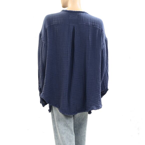 Free People We The Free Easy Sunday Pullover Shirt Tunic Top Oversized XS 278327 - Picture 6 of 8